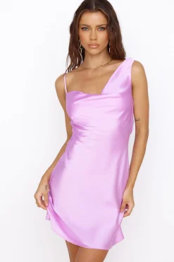 HELLO MOLLY Dreamy Date Night Mini Dress Lilac
