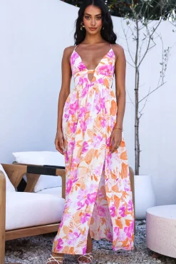 HELLO MOLLY Fancy Resort Maxi Dress Orange