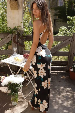 HELLO MOLLY From Dawn Maxi Dress Black