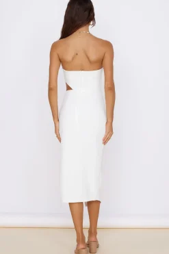 HELLO MOLLY Love At First Sight Midi Dress White