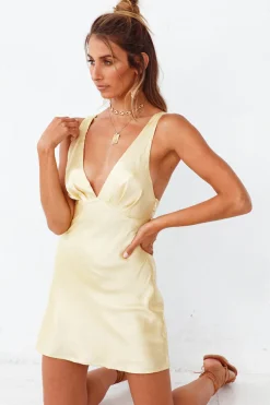 HELLO MOLLY Night In Cabana Dress Yellow