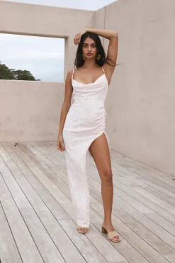 HELLO MOLLY White Sand Oasis Maxi Dress Pink