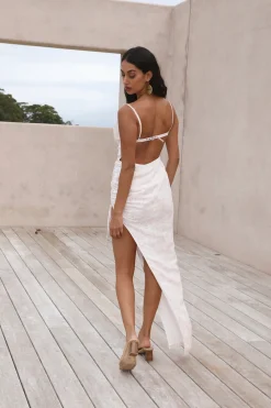 HELLO MOLLY White Sand Oasis Maxi Dress Pink