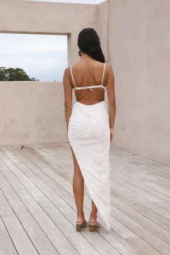 HELLO MOLLY White Sand Oasis Maxi Dress Pink