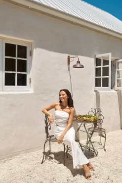 Hidden Oasis Linen Maxi Skirt White