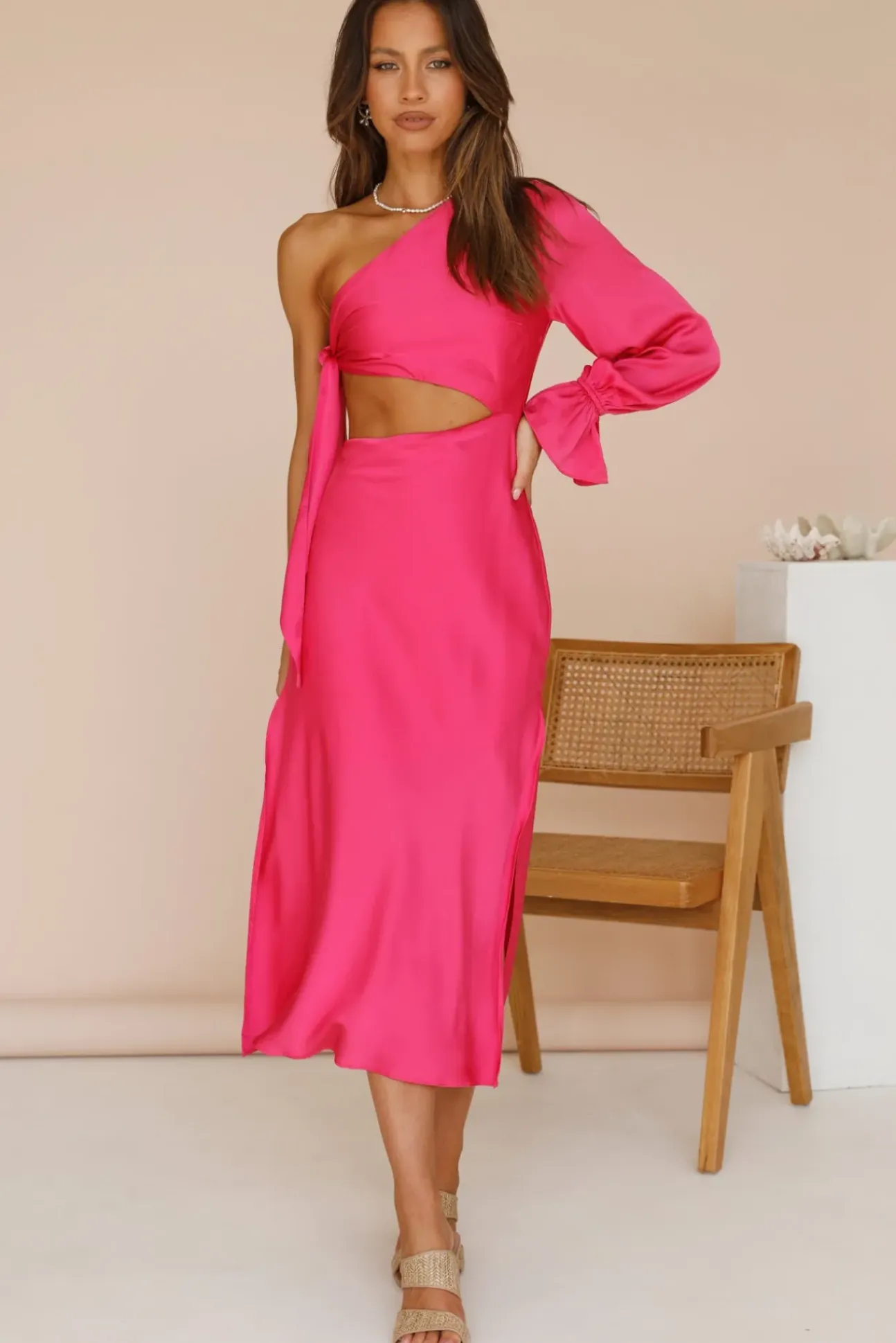 Hold Your Shine Maxi Dress Pink