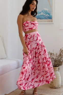 Horizon Waves Crop Top Pink