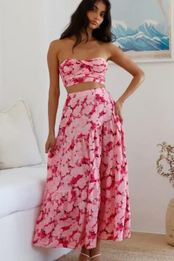 Horizon Waves Crop Top Pink