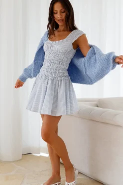 Ice Queen Knit Cardigan Blue