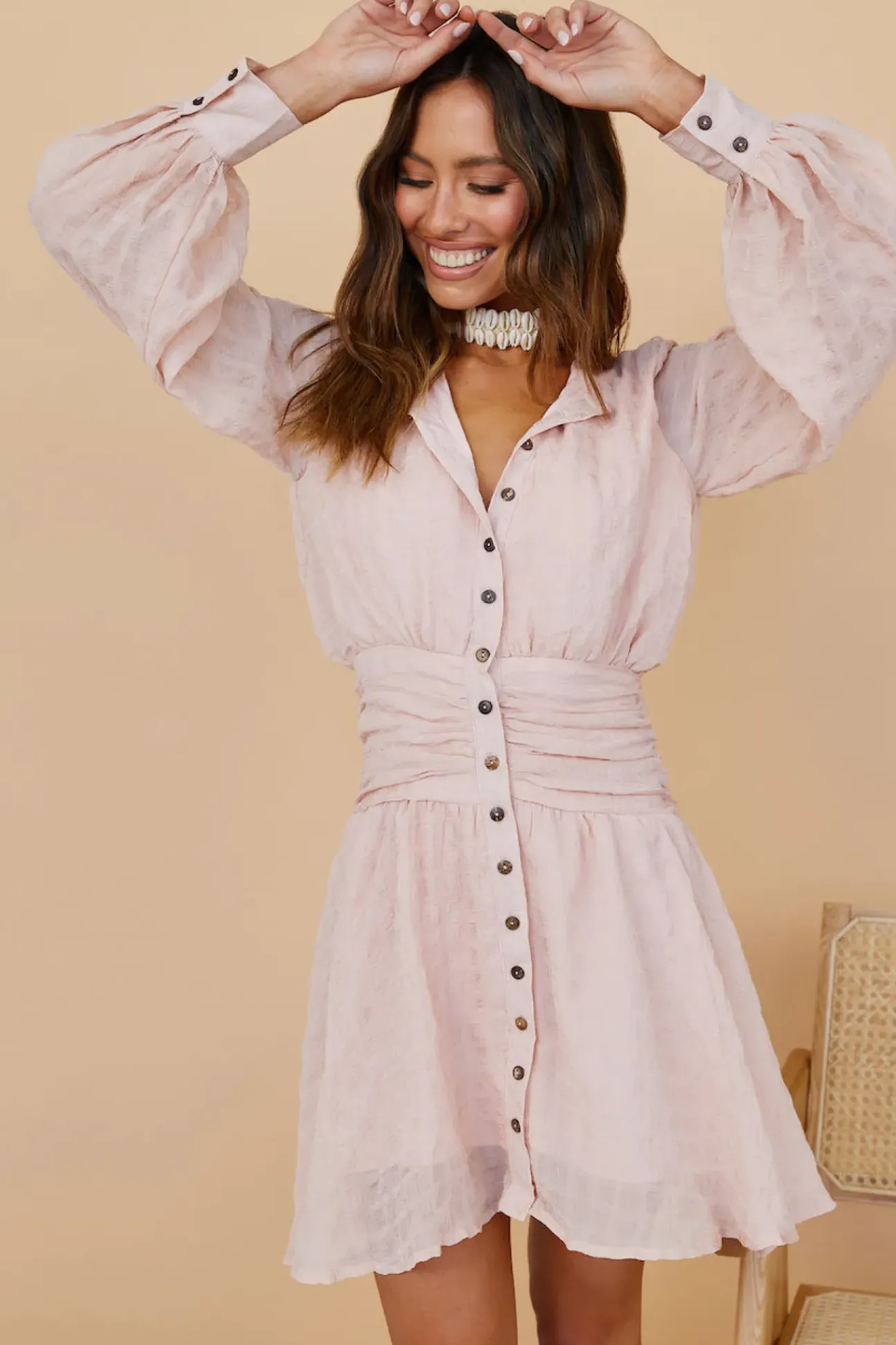 Idyllic Locations Dress Blush