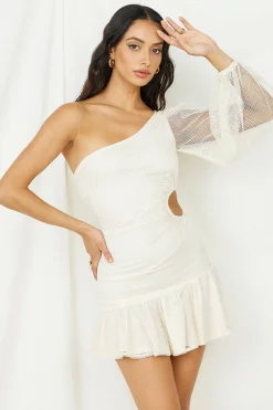 Indigo Dreamer Mini Dress Cream