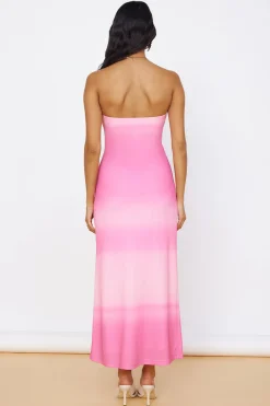 Infinite Light Midi Dress Pink