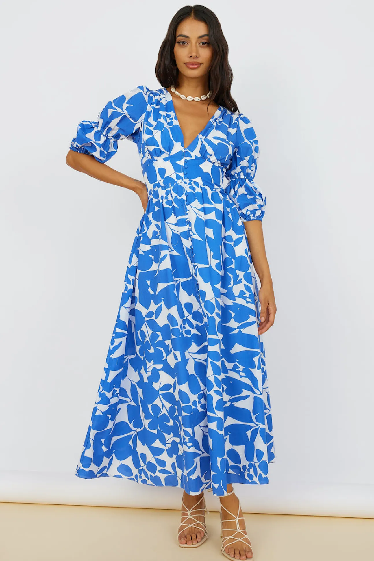 In The Cosmos Maxi Dress Blue
