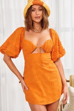 Into The Sunset Dress Orange