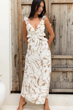 In Wonderland Maxi Dress Brown