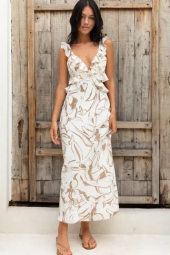 In Wonderland Maxi Dress Brown