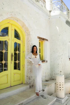 Island Girl Knit Maxi Dress White