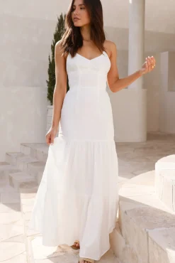 It's Warming Up Maxi Dress White