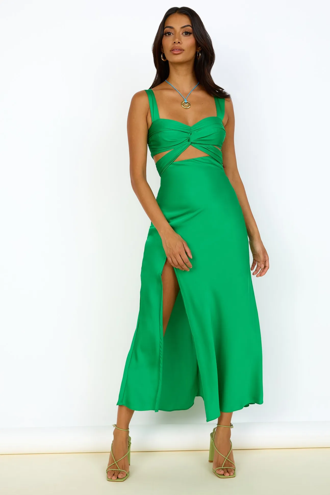 Ivy Grows Maxi Dress Green
