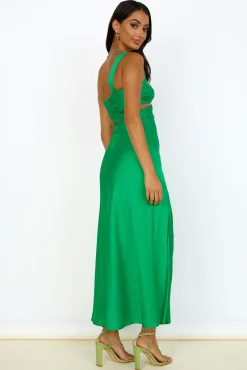 Ivy Grows Maxi Dress Green