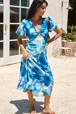 Jungle Adventure Maxi Dress Blue