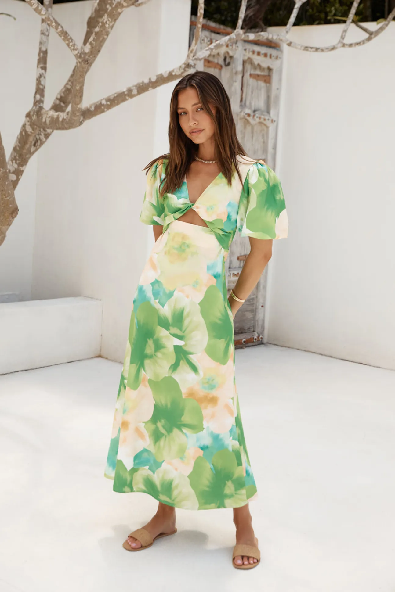 Jungle Adventure Maxi Dress Green