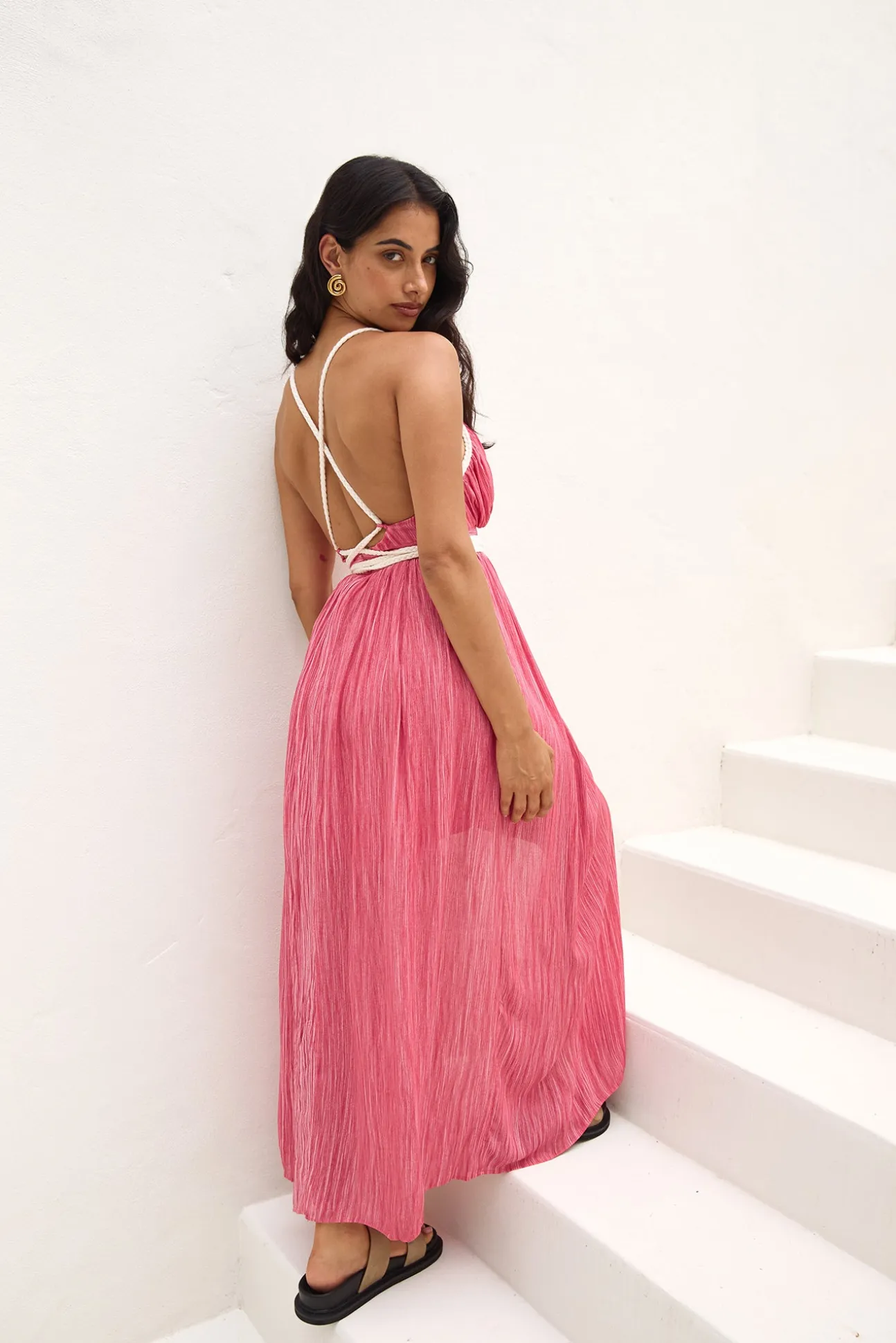 Jungle Whispers Maxi Dress Pink