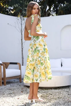 Keep Driving Midi Dress Yellow