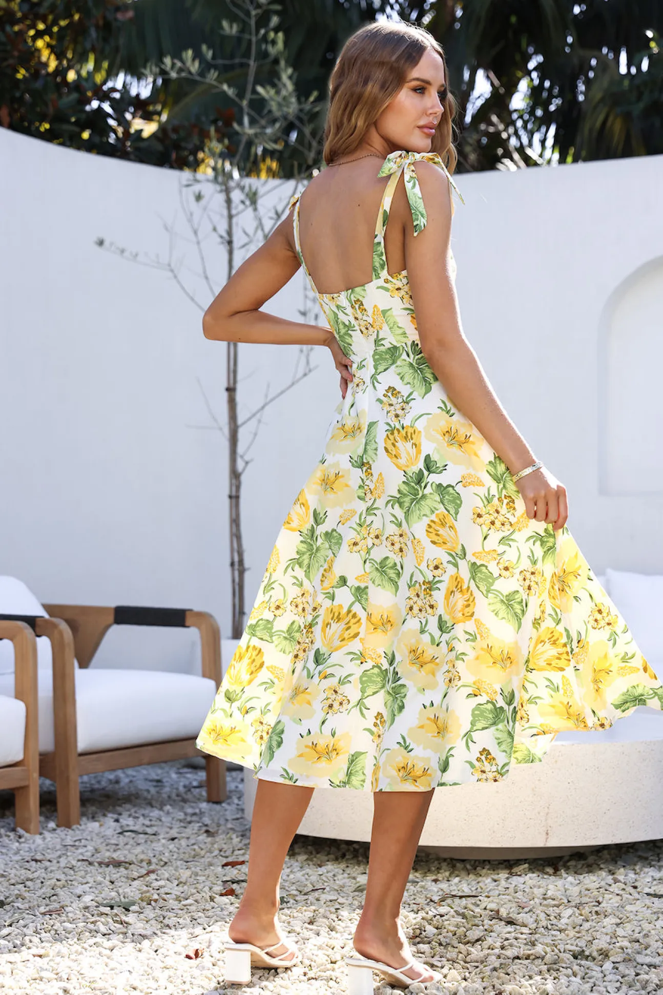 Keep Driving Midi Dress Yellow