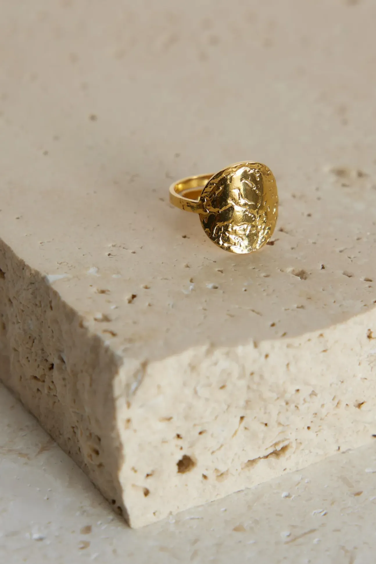 18k Gold Plated All In Ring gold