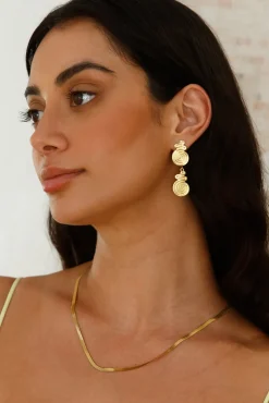 18K Gold Plated Around The World Earrings Gold