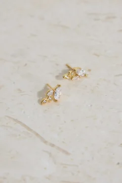 18K Gold Plated Autumn Leaves Earrings Gold
