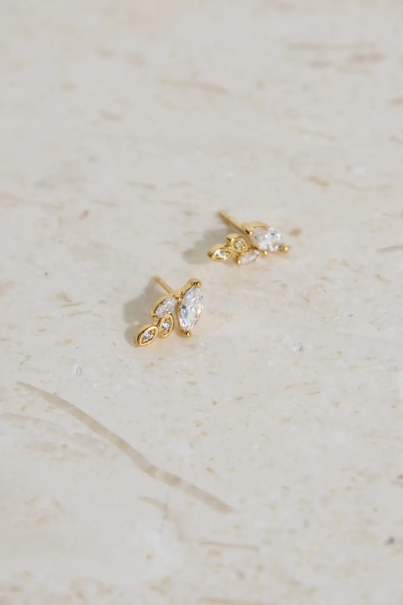 18K Gold Plated Autumn Leaves Earrings Gold