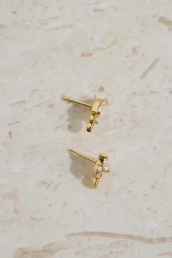18K Gold Plated Autumn Leaves Earrings Gold
