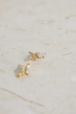 18K Gold Plated Autumn Leaves Earrings Gold