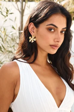 18k Gold Plated Blossom Love Earrings Gold