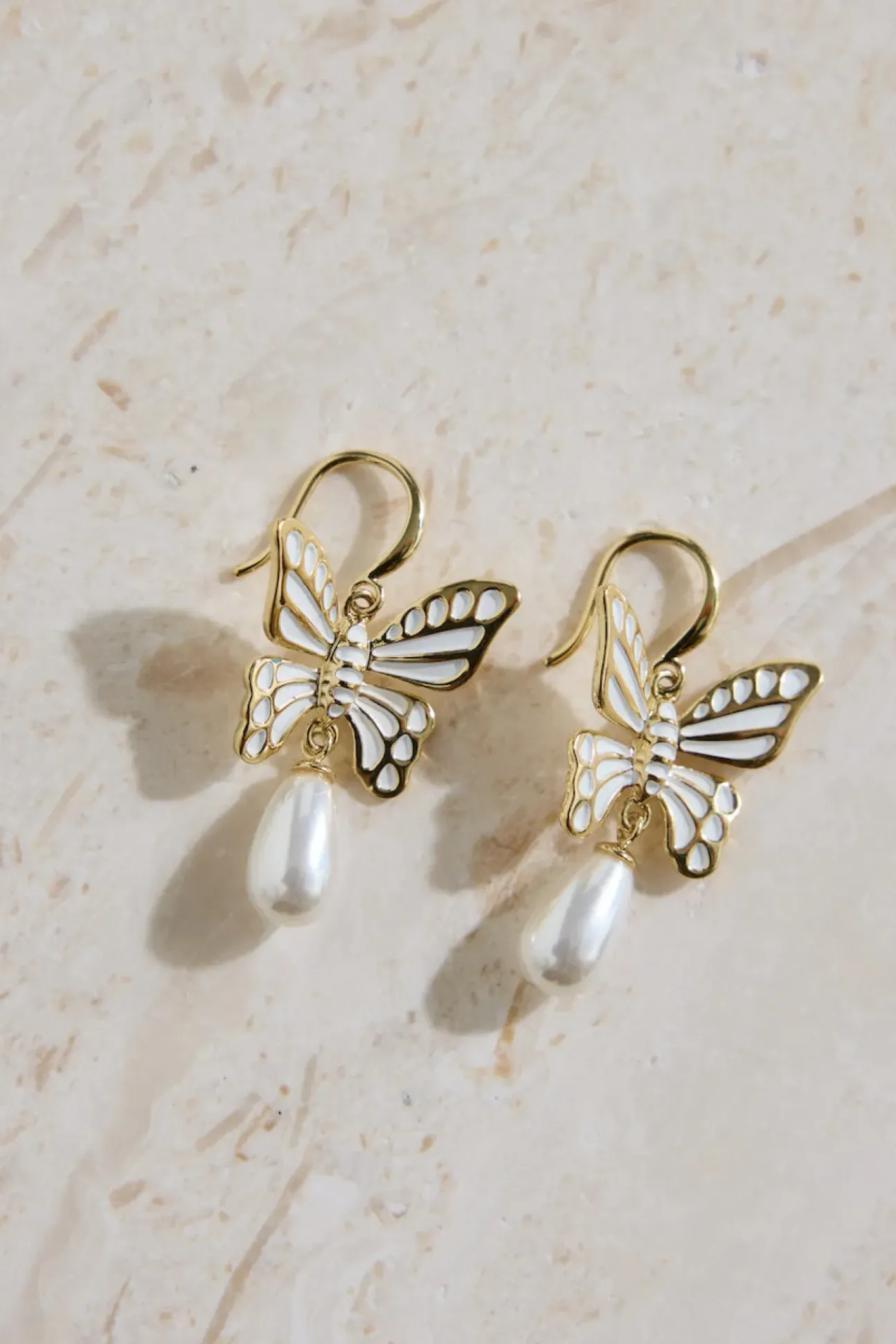 18K Gold Plated Butter Wings Earrings