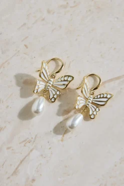 18K Gold Plated Butter Wings Earrings