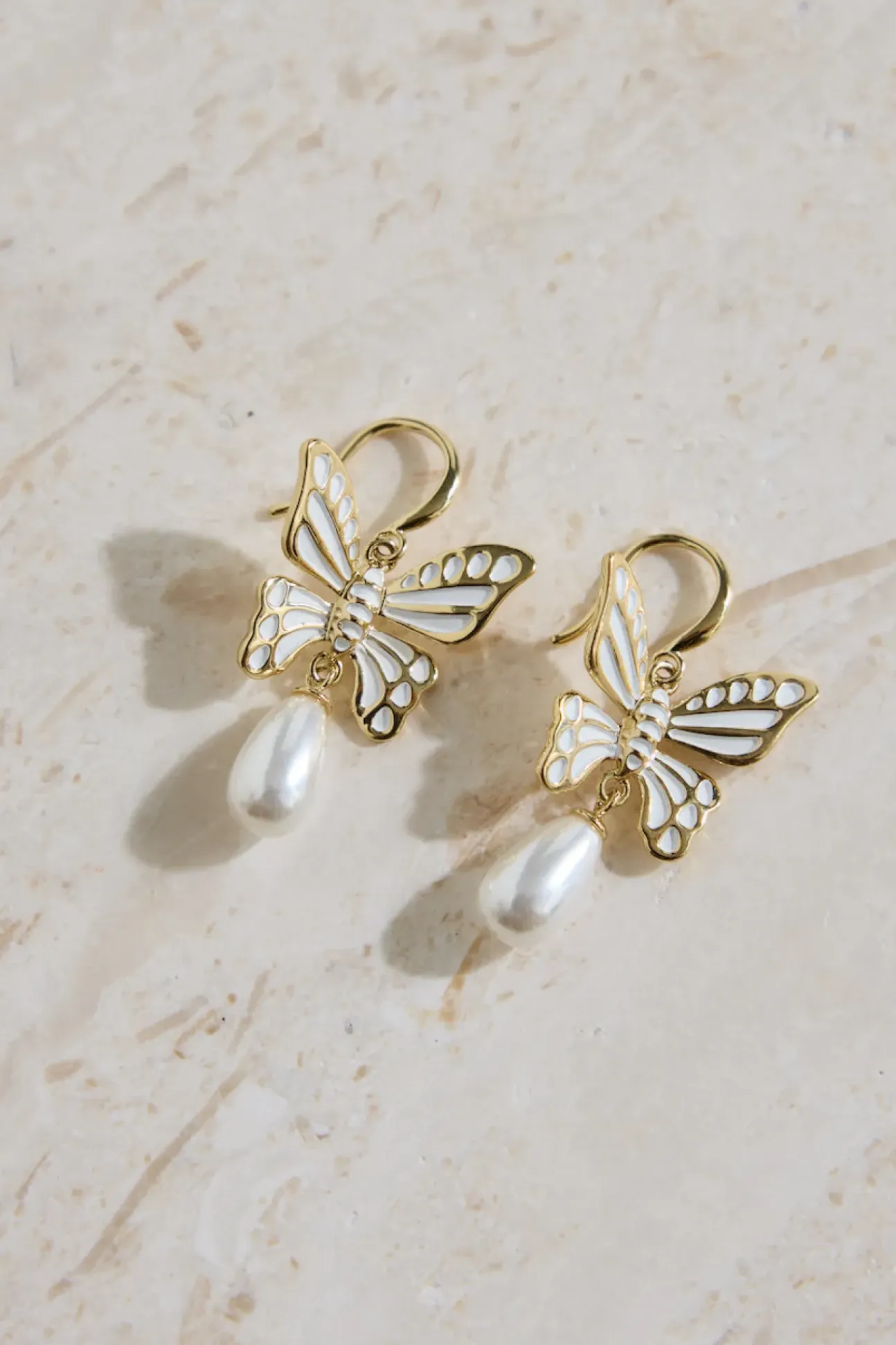 18K Gold Plated Butter Wings Earrings