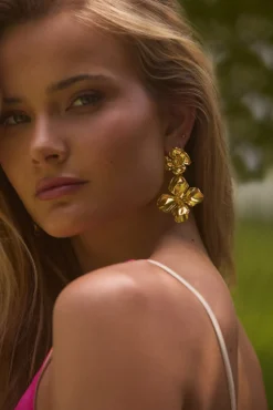 18K Gold plated Calming Feeling Earrings Gold