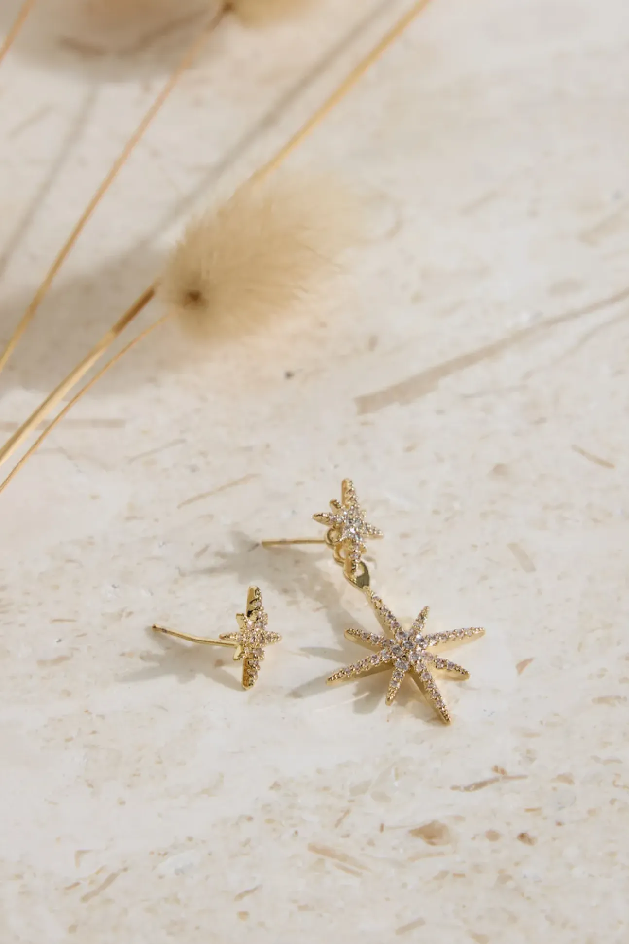 18K Gold Plated Evange Line Earrings Gold