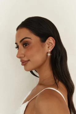 18K Gold Plated Evange Line Earrings Gold