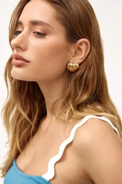 18k Gold Plated Fave Places Earrings Gold