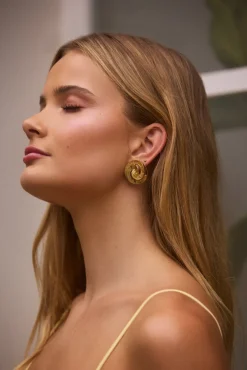 18K Gold Plated Fira Earrings Gold