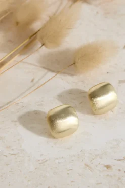 18K Gold Plated First Class Earrings Gold