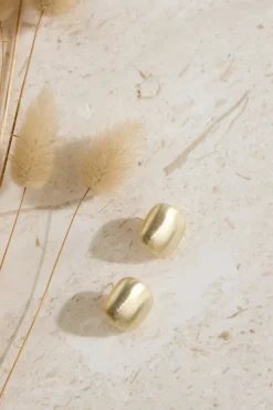 18K Gold Plated First Class Earrings Gold