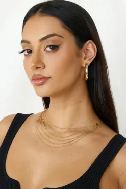 18k Gold Plated Goddess Past Necklace Gold