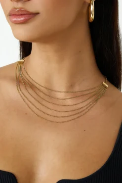 18k Gold Plated Goddess Past Necklace Gold