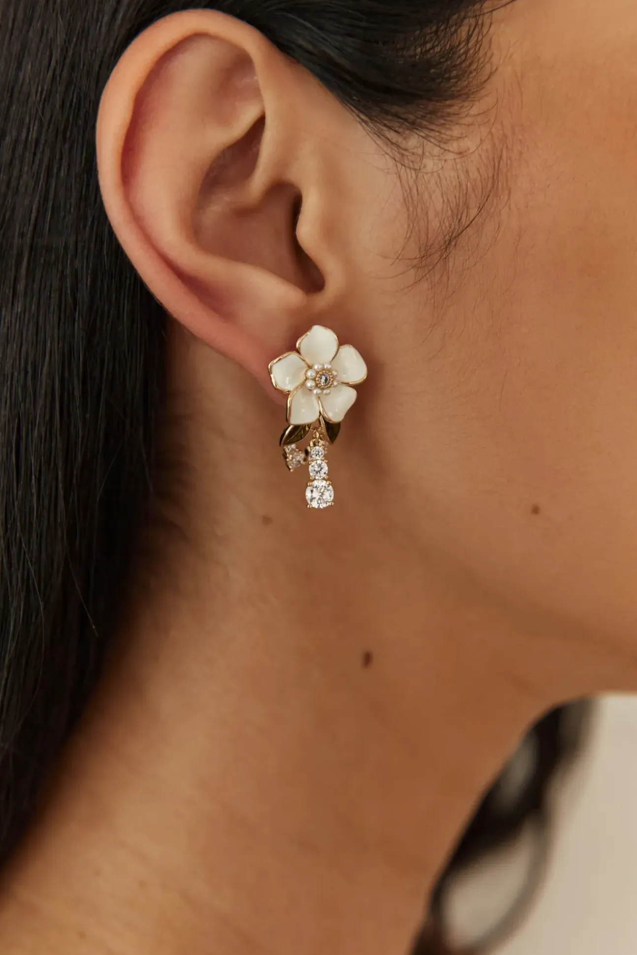 18K Gold Plated In Full Bloom Earrings Gold