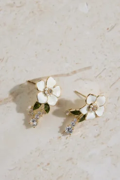18K Gold Plated In Full Bloom Earrings Gold